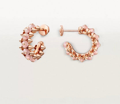 [Aura Jewels]CLASH COLLECTION AGATE CHALCEDONY STUD EARRINGS
