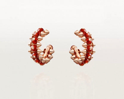 [Aura Jewels]CLASH COLLECTION AGATE CHALCEDONY STUD EARRINGS