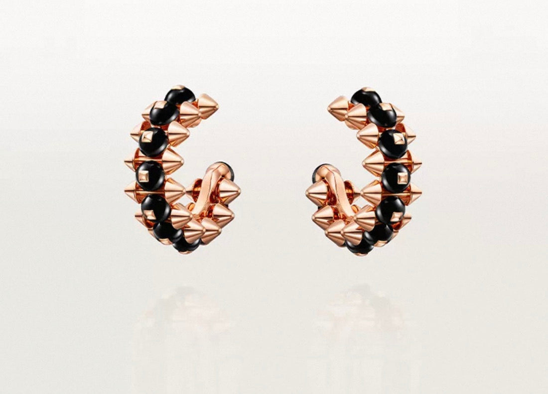 [Aura Jewels]CLASH COLLECTION AGATE CHALCEDONY STUD EARRINGS