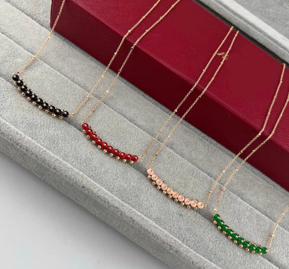 [Aura Jewels] CLASH COLLECTION AGATE CHALCEDONY STUD NECKLACE