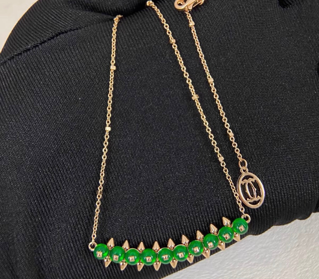 [Aura Jewels] CLASH COLLECTION AGATE CHALCEDONY STUD NECKLACE