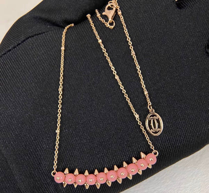 [Aura Jewels] CLASH COLLECTION AGATE CHALCEDONY STUD NECKLACE