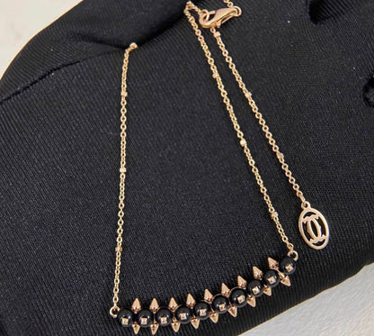[Aura Jewels] CLASH COLLECTION AGATE CHALCEDONY STUD NECKLACE