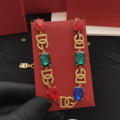 [Aura Jewels]Multicolor Crystal Gemstone Necklace