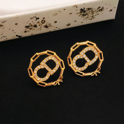 [Aura Jewels]Octagon Ring Bow Earrings