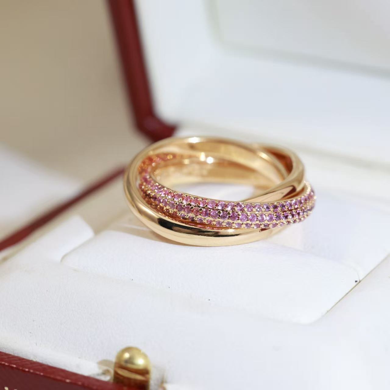 [Aura Jewels]Classic Interlocking Three-Color Ring
