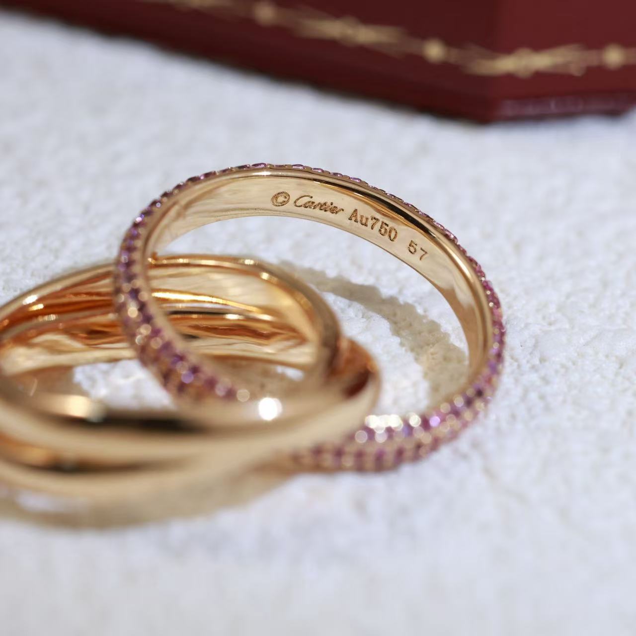 [Aura Jewels]Classic Interlocking Three-Color Ring