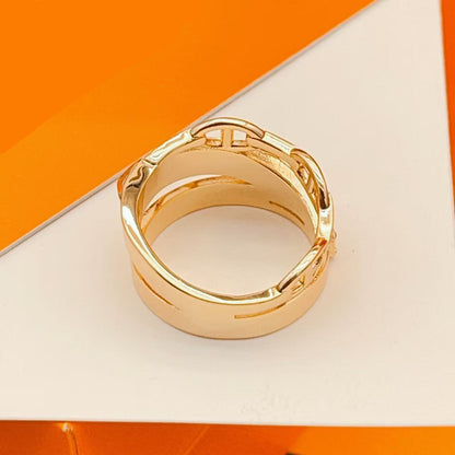 ¡®Aura Jewels¡-Three-Ring Pig-Nose Ring with Diamond Inlays