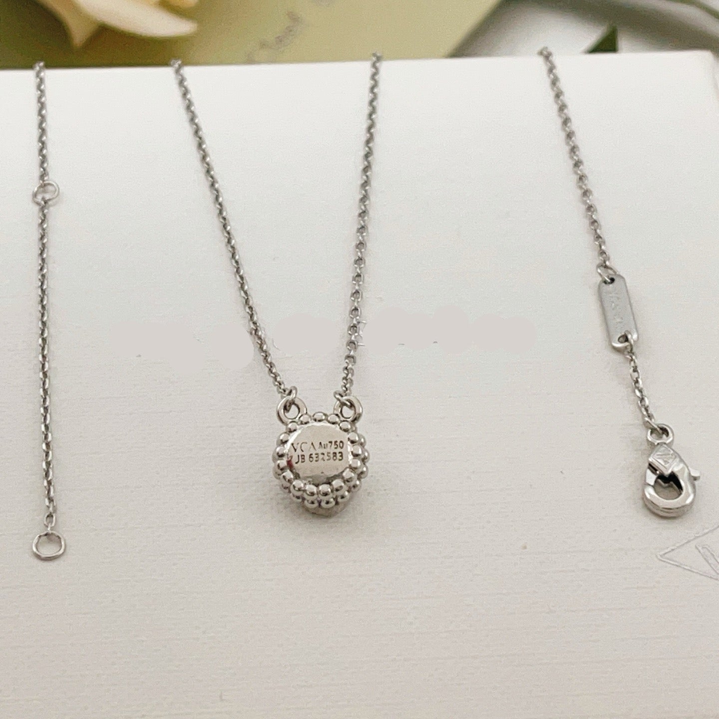 [Aura Jewels] Round Beaded Border Diamond Stud necklace