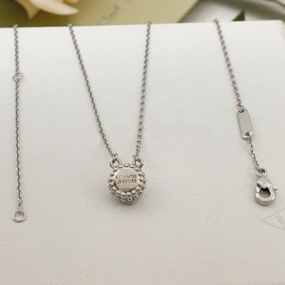 [Aura Jewels] Round Beaded Border Diamond Stud necklace