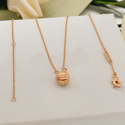 [Aura Jewels] Round Beaded Border Diamond Stud necklace