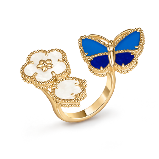 [Aura Jewels] 2026 NEW MODEL SPRING LUCKY 3 MOTIF GOLD RING