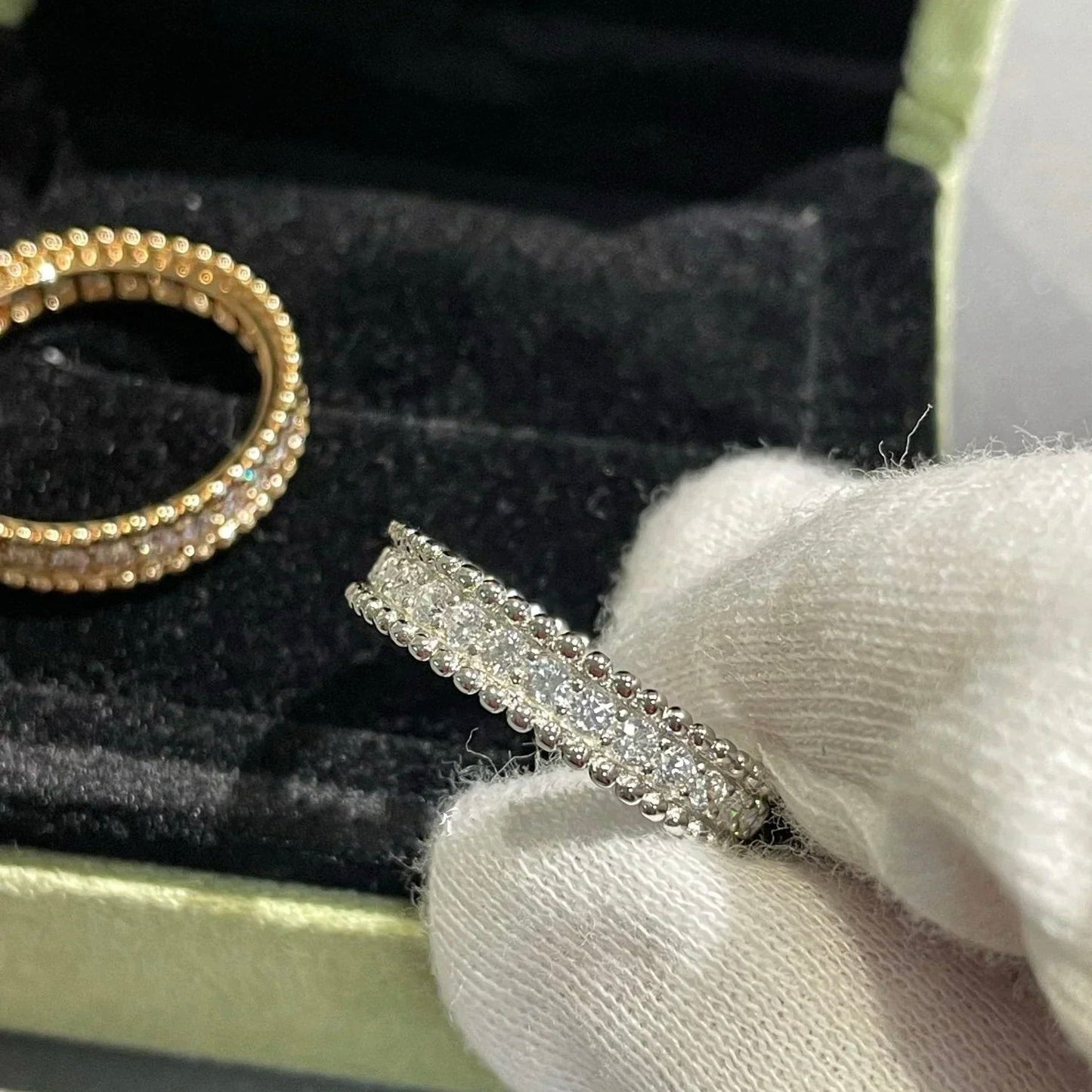 ¡®Aura Jewels¡¯PERLEE DIAMOND SILVER RING