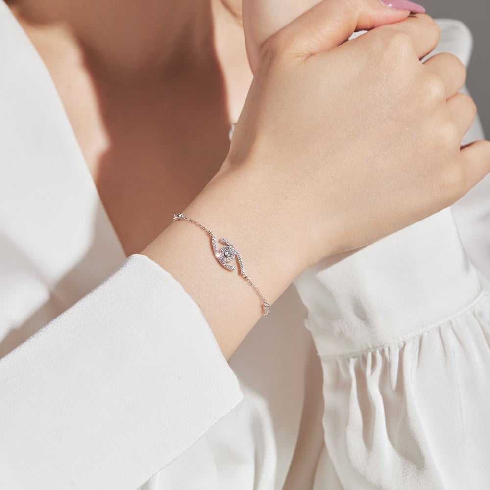 [Aura Jewels]Lucky Eye Pave-Set Diamond Bracelet