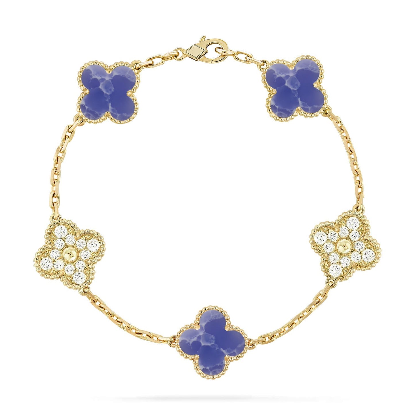 [Aura Jewels]New CLOVER 5 MOTIF BLUE VEINS BRACELET COLLECTION