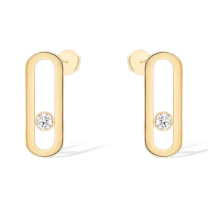[Aura Jewels]MOVE UNO SMALL 1 DIAMOND EARRINGS