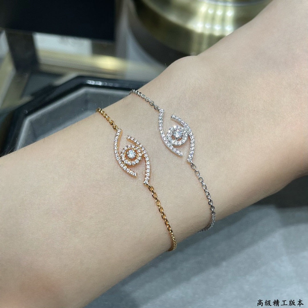 [Aura Jewels]Lucky Eye Pave-Set Diamond Bracelet