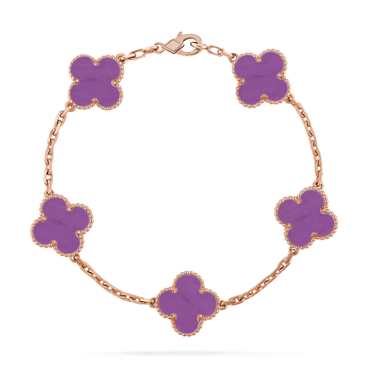 [Aura Jewels]New  CLOVER 5 MOTIF VIOLET BRACELET COLLECTION