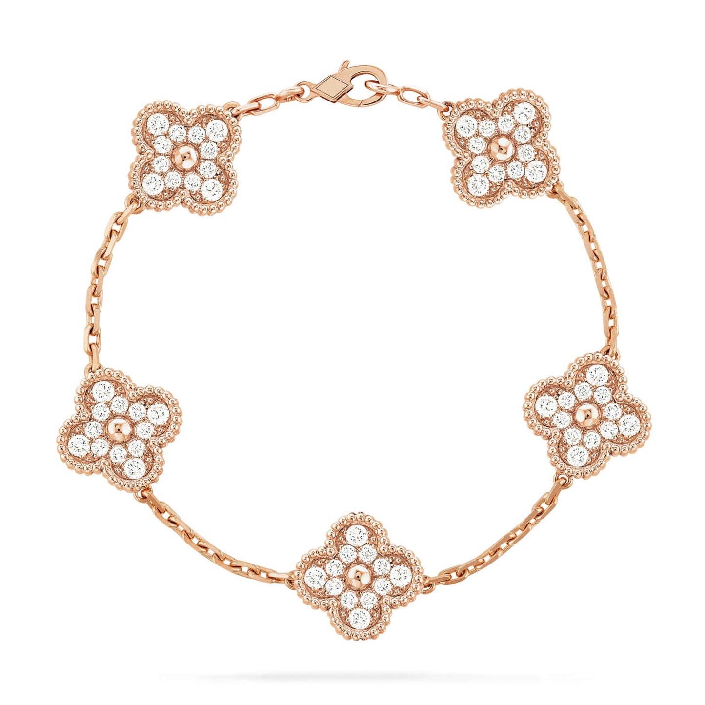 [Aura Jewels] New  CLOVER 5 MOTIF FULL DIAMOND BRACELET COLLECTION