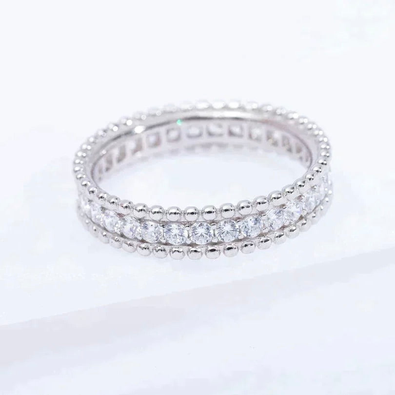 ¡®Aura Jewels¡¯PERLEE DIAMOND SILVER RING