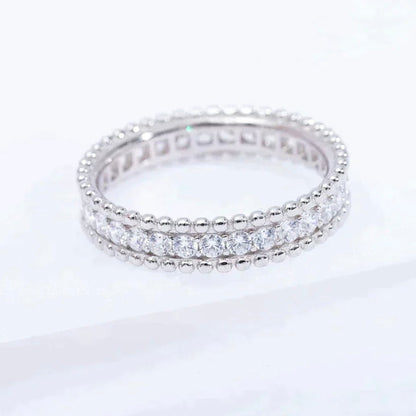 ¡®Aura Jewels¡¯PERLEE DIAMOND SILVER RING