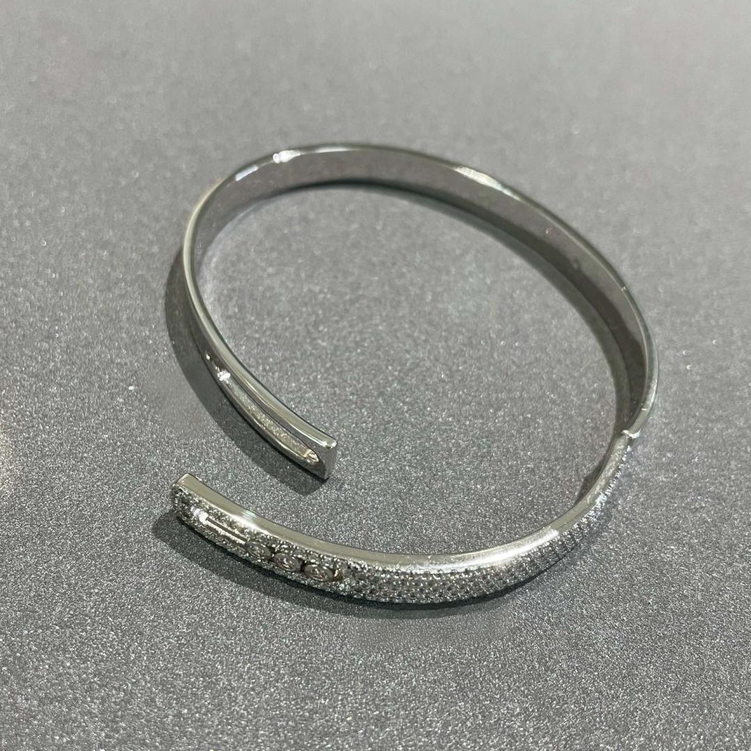[Aura Jewels]Move Noa Rose Gold Pavé Diamond Bangle Bracelet