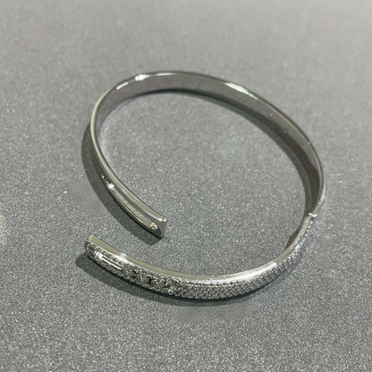 [Aura Jewels]Move Noa Rose Gold Pavé Diamond Bangle Bracelet