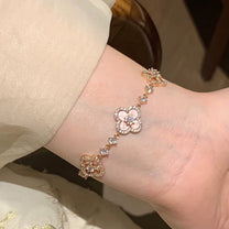 [Aura Jewels] CLOVER 5 MOTIF PINK BLUE RED WHITE BRACELET
