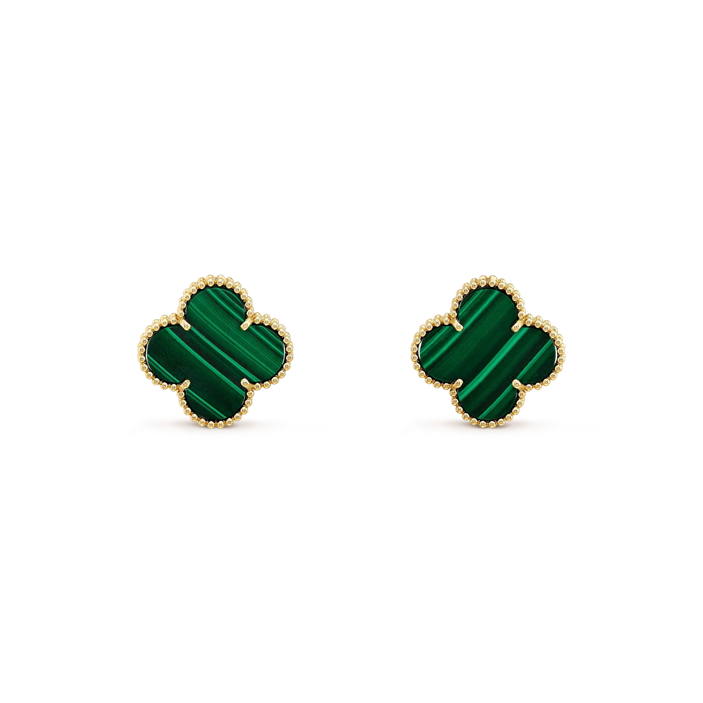 ¡®Aura Jewels¡¯CLOVER MINI 9.5MM MALACHITE  EARRINGS