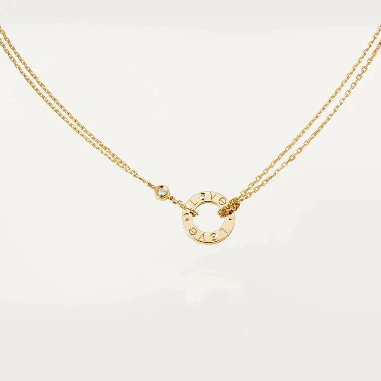¡®Aura Jewels¡¯LOVE NECKLACE 16MM 2 DIAMONDS