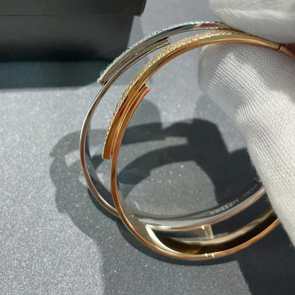 [Aura Jewels]Move Noa Rose Gold Pavé Diamond Bangle Bracelet