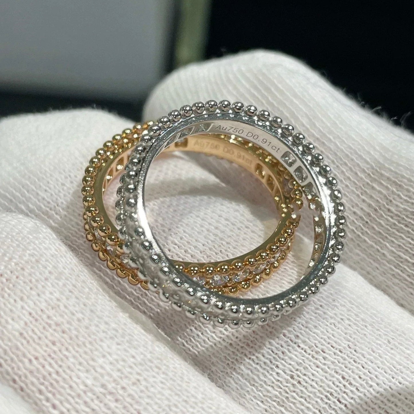 ¡®Aura Jewels¡¯PERLEE DIAMOND SILVER RING
