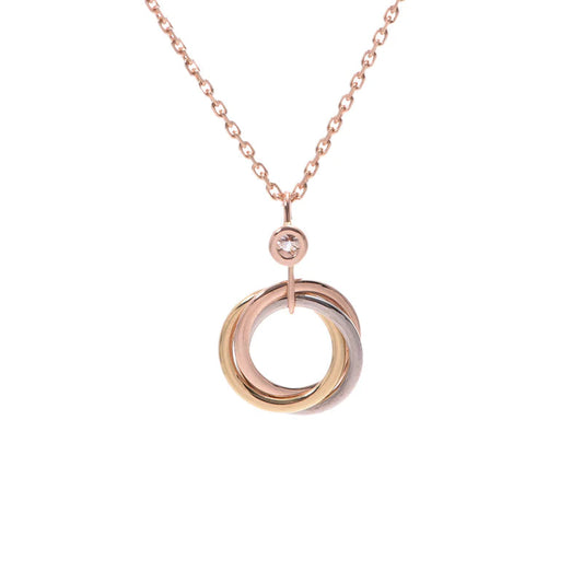 ¡®Aura Jewels¡¯TRINITY SILVER GOLD PINK GOLD NECKLACE