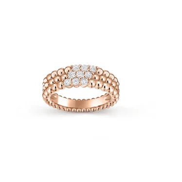 [Aura Jewels]Three-row diamond ring