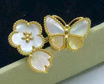 [Aura Jewels] 26 NEW CLOVER LUCKY LIGHT YELLOW AND WHITE SET