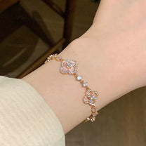 [Aura Jewels] CLOVER 5 MOTIF PINK BLUE RED WHITE BRACELET
