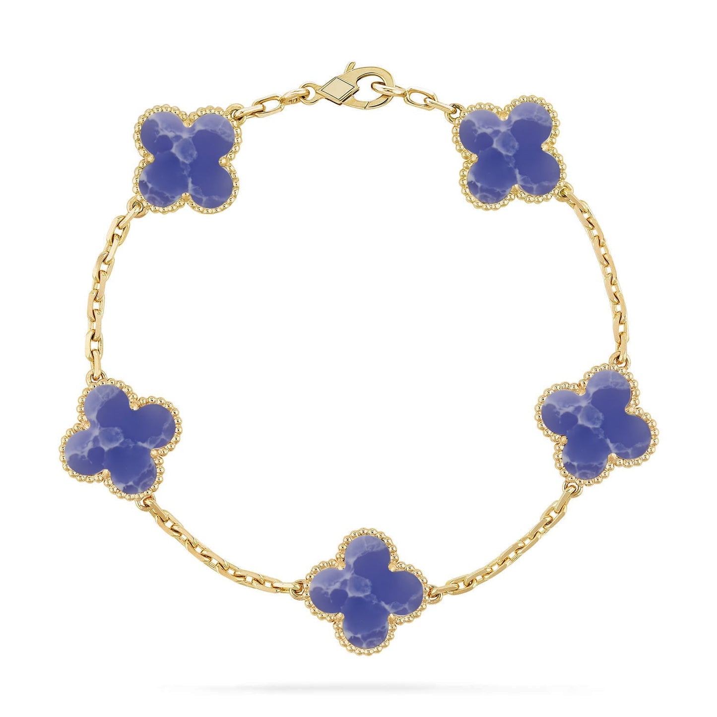 [Aura Jewels]New CLOVER 5 MOTIF BLUE VEINS BRACELET COLLECTION