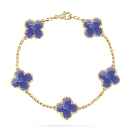 [Aura Jewels]New CLOVER 5 MOTIF BLUE VEINS BRACELET COLLECTION