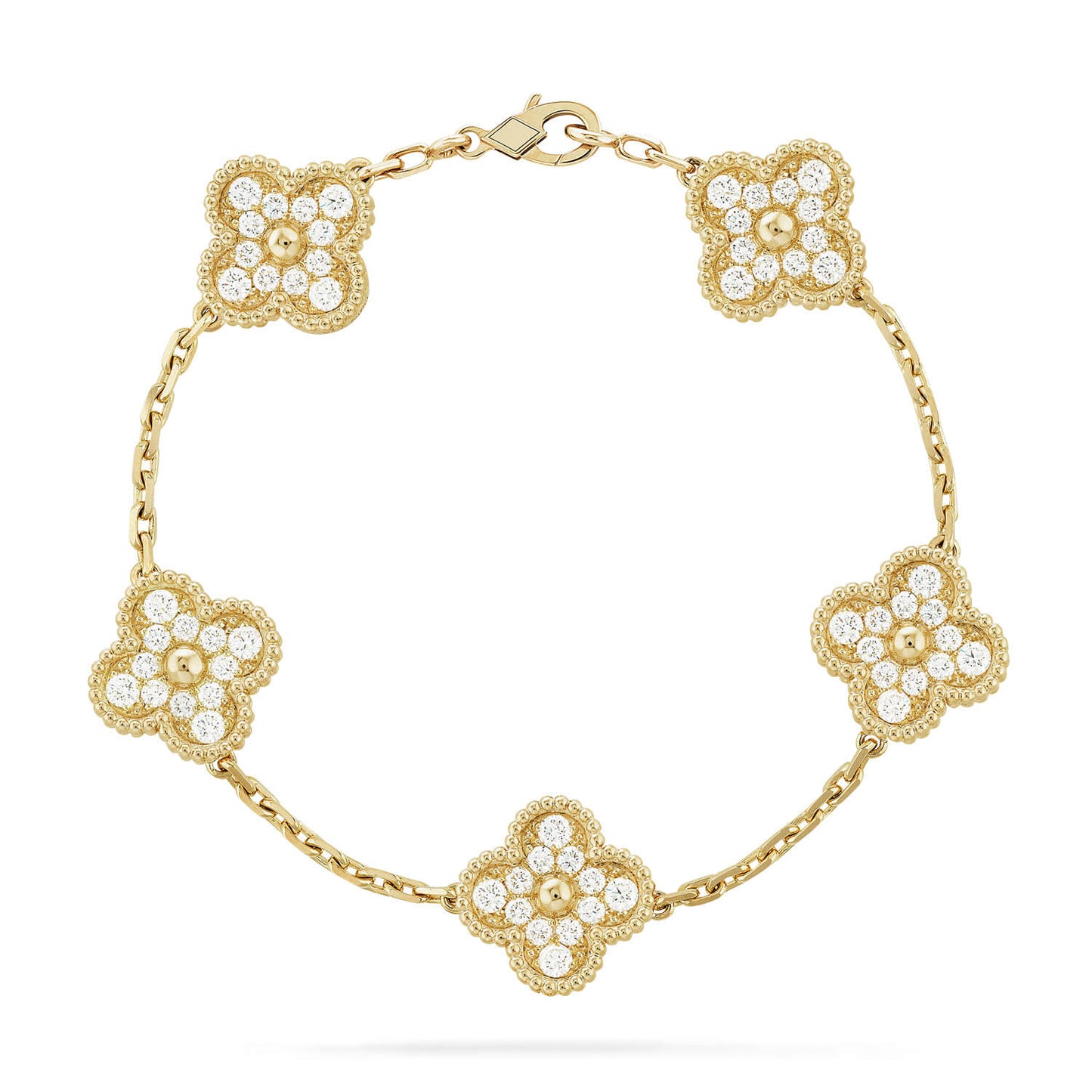 [Aura Jewels] New  CLOVER 5 MOTIF FULL DIAMOND BRACELET COLLECTION