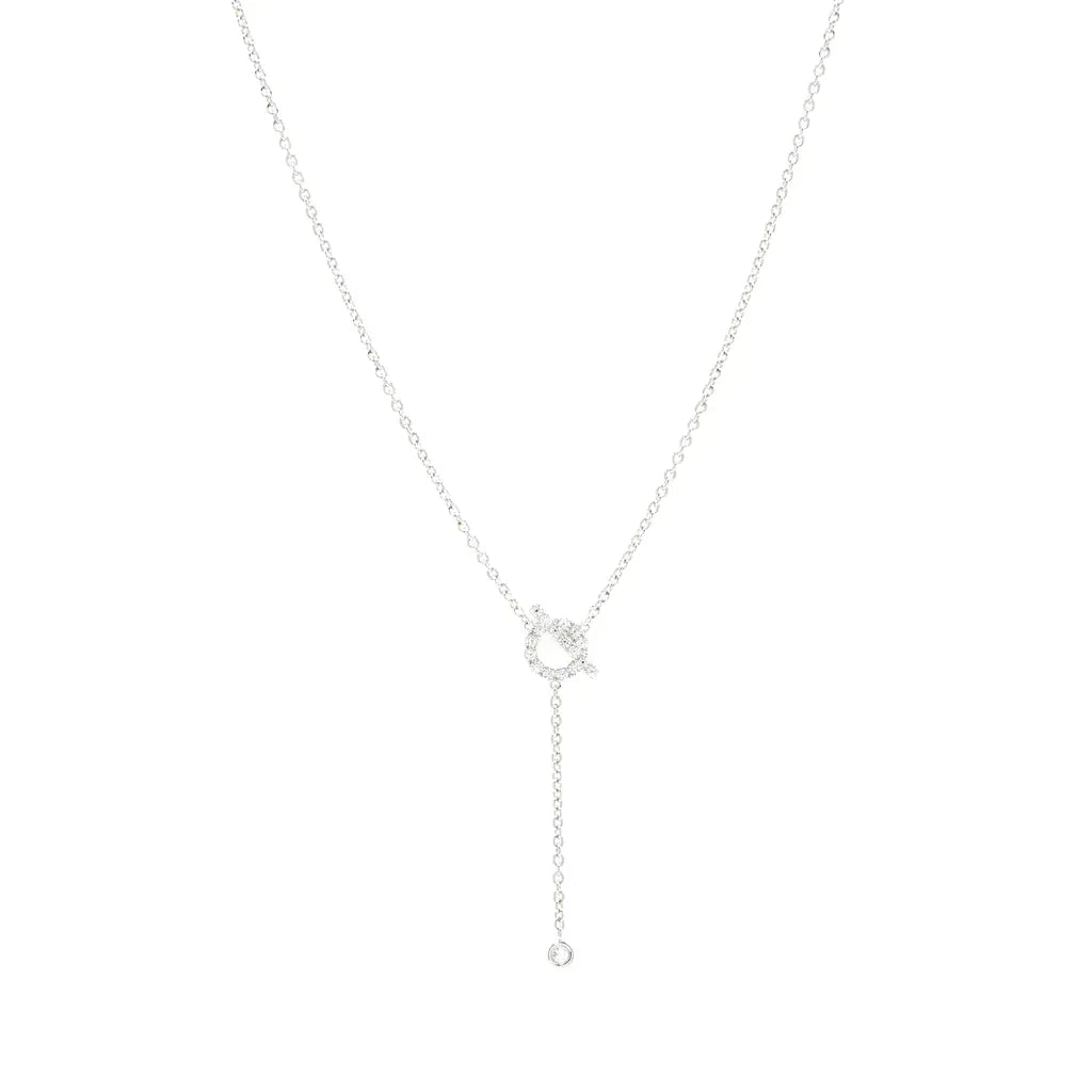 ¡®Aura Jewels¡¯FINESSE SILVER DIAMOND NECKLACE