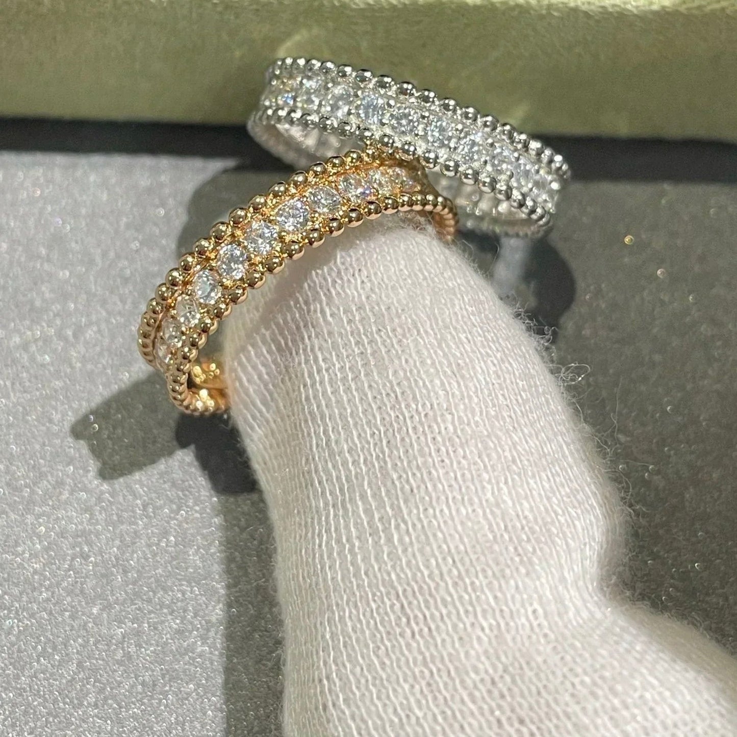 ¡®Aura Jewels¡¯PERLEE DIAMOND SILVER RING