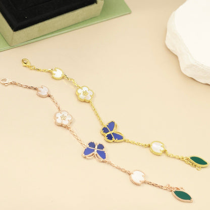 [Aura Jewels]LUCKY SPRING BUTTERFLY 5 MOTIF BRACELET