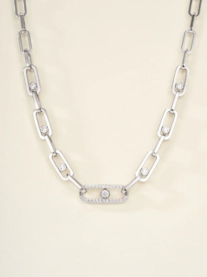 [Aura Jewels] MK NEW SLIDING DIAMOND NECKLACE