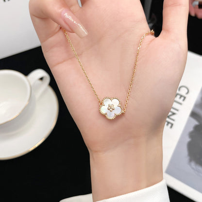 ¡®Aura Jewels¡¯LUCKY  WHITE MOP  PLUM BLOSSOM NECKLACE