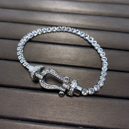 ¡®Aura Jewels¡¯FORCE  HORSESHOE  DIAMOND TENNIS BRACELET