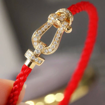 ¡®Aura Jewels¡¯FORCE LARGE HORSESHOE FULL DIAMOND BRACELET GOLD