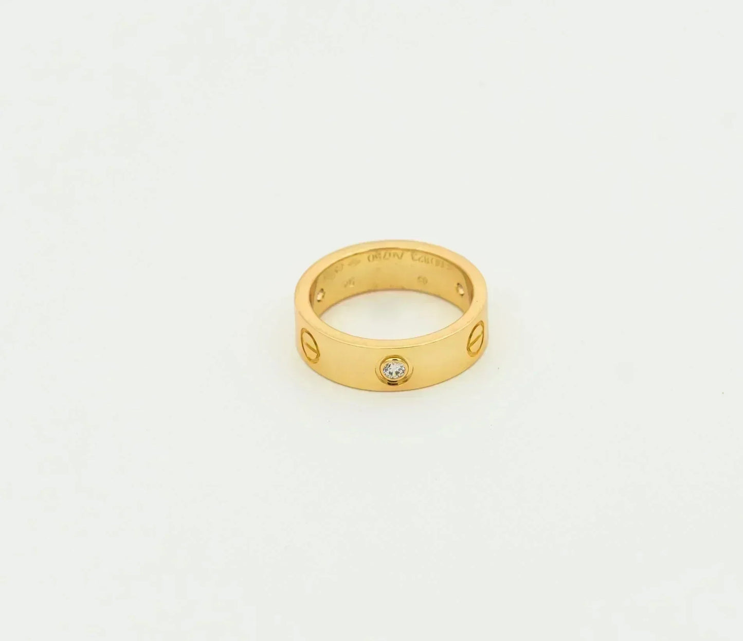 ¡®Aura Jewels¡¯LOVE RING 5.5MM 3 DIAMONDS GOLD