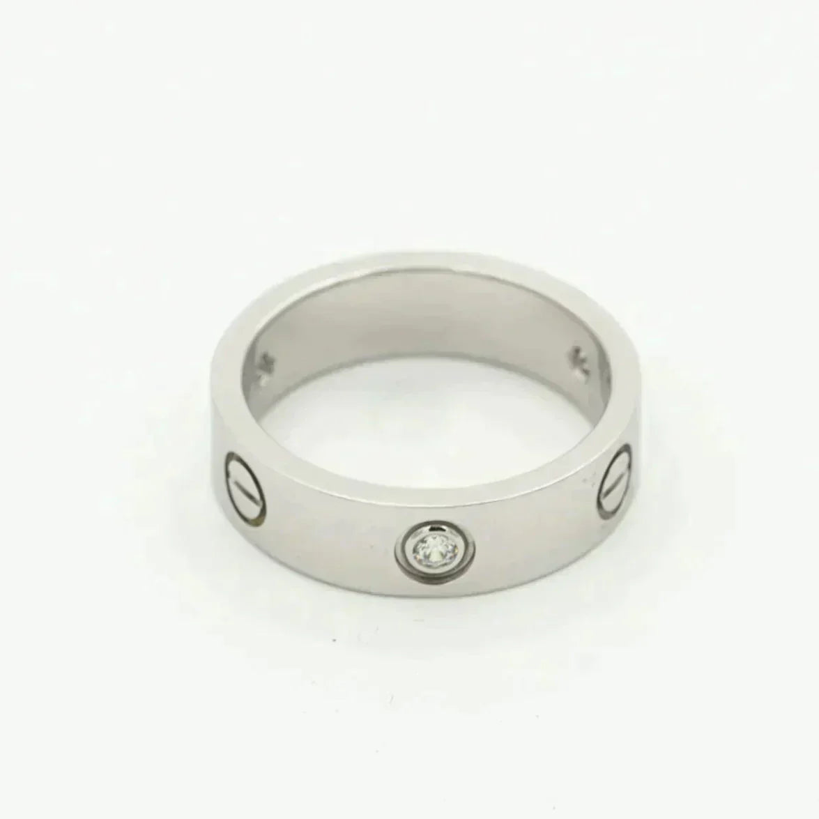 ¡®Aura Jewels¡¯LOVE RING 5.5MM 3 DIAMONDS SILVER