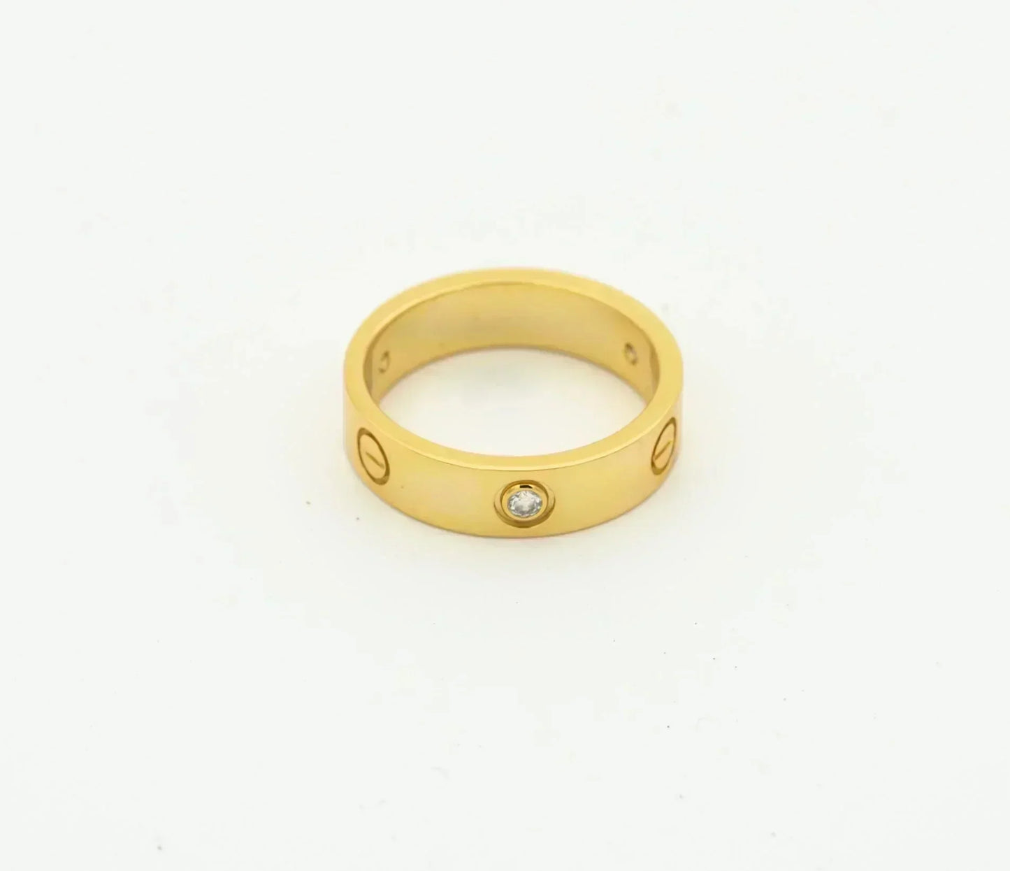 ¡®Aura Jewels¡¯LOVE RING 4MM 1 DIAMOND GOLD