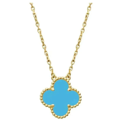 ¡®Aura Jewels¡¯CLOVER 15MM VINTAGE TURQUOISE NECKLACE
